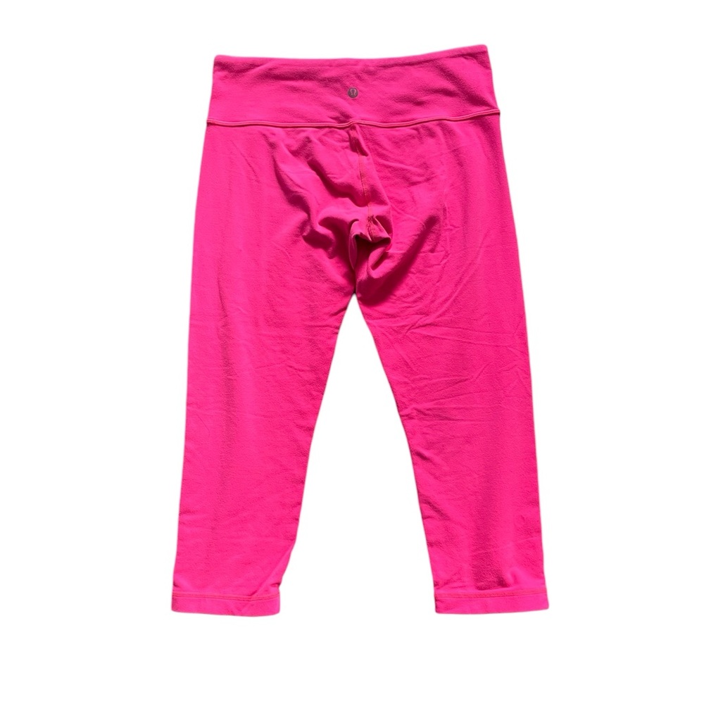 Lululemon Wunder Under Crop reversible legging Paris Pink Barbie hot Pink 8 - Picture 8 of 14
